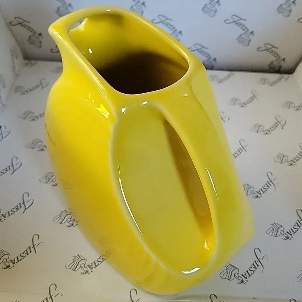 Fiestaware Fiesta Small Ceramic Pitcher Disk Container Dish Sunflower 28 Oz